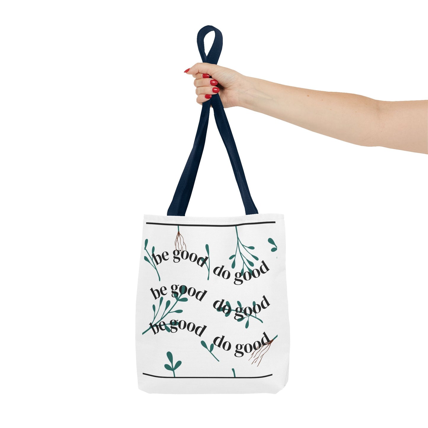 Copy of Be Good Do Good Floral Tote Bag – Inspirational Eco-Friendly Shopper