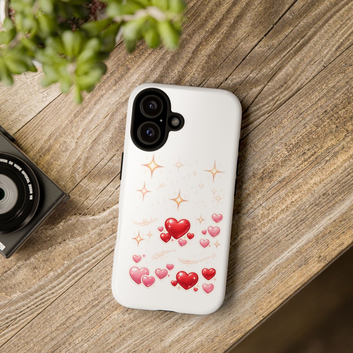 Phone Case - Sparkling Hearts Romantic Protective Cover