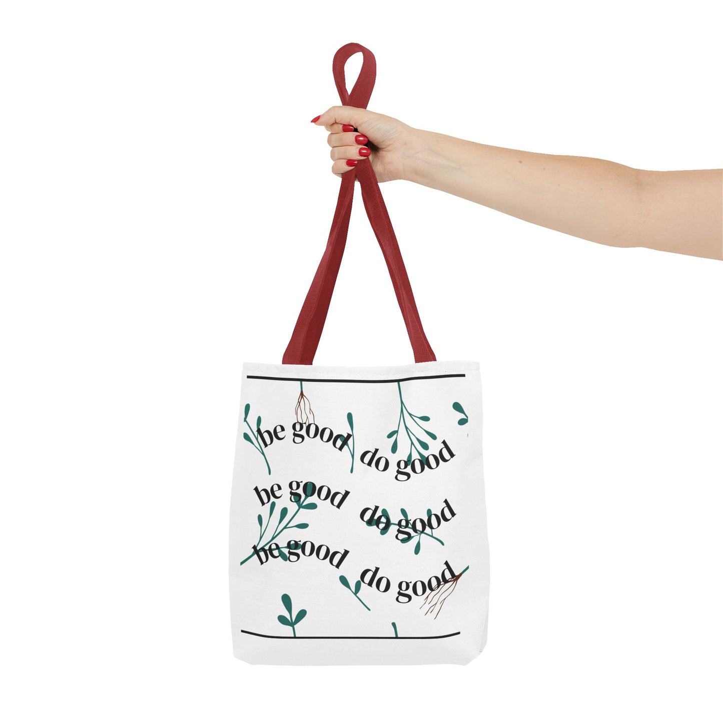 Copy of Be Good Do Good Floral Tote Bag – Inspirational Eco-Friendly Shopper