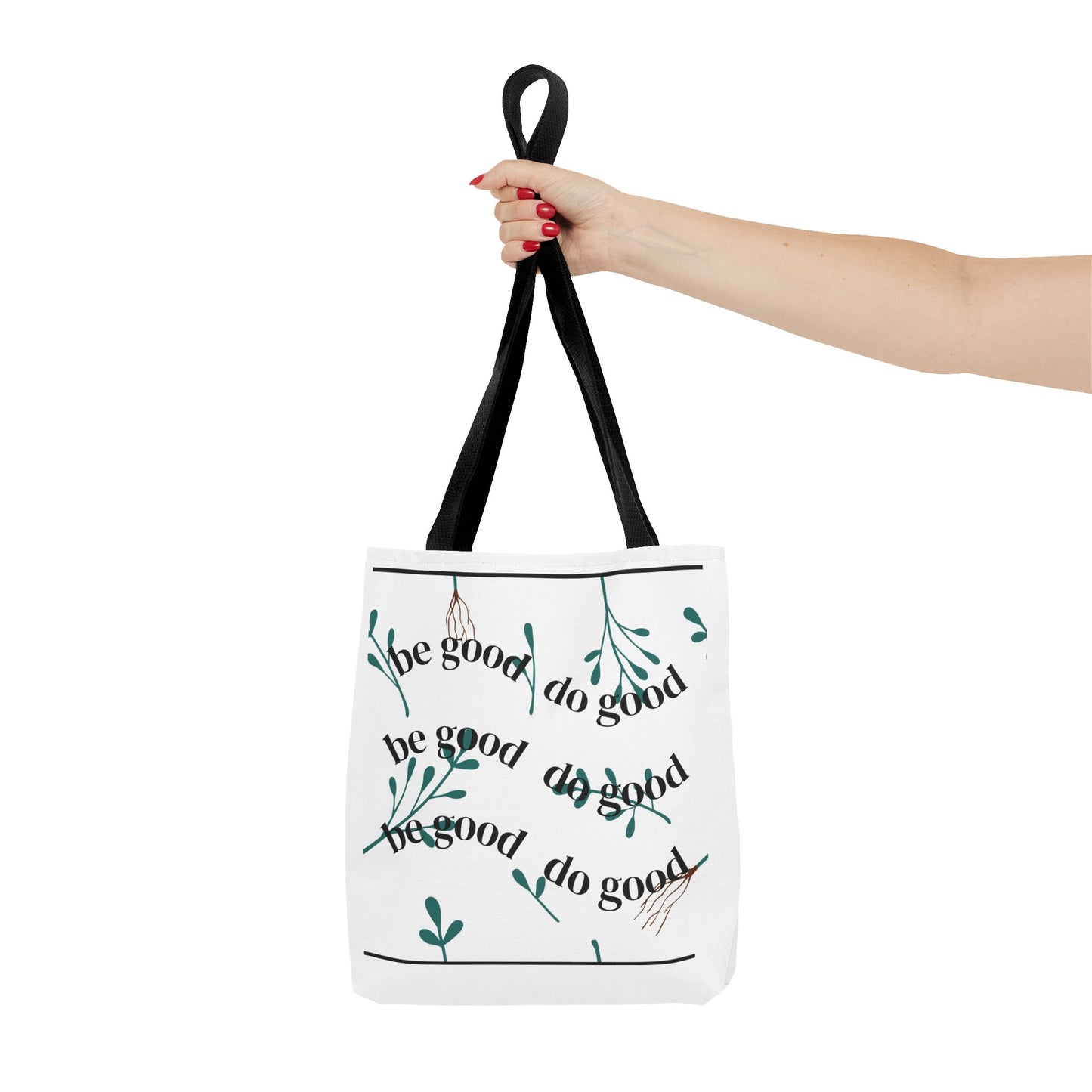 Copy of Be Good Do Good Floral Tote Bag – Inspirational Eco-Friendly Shopper