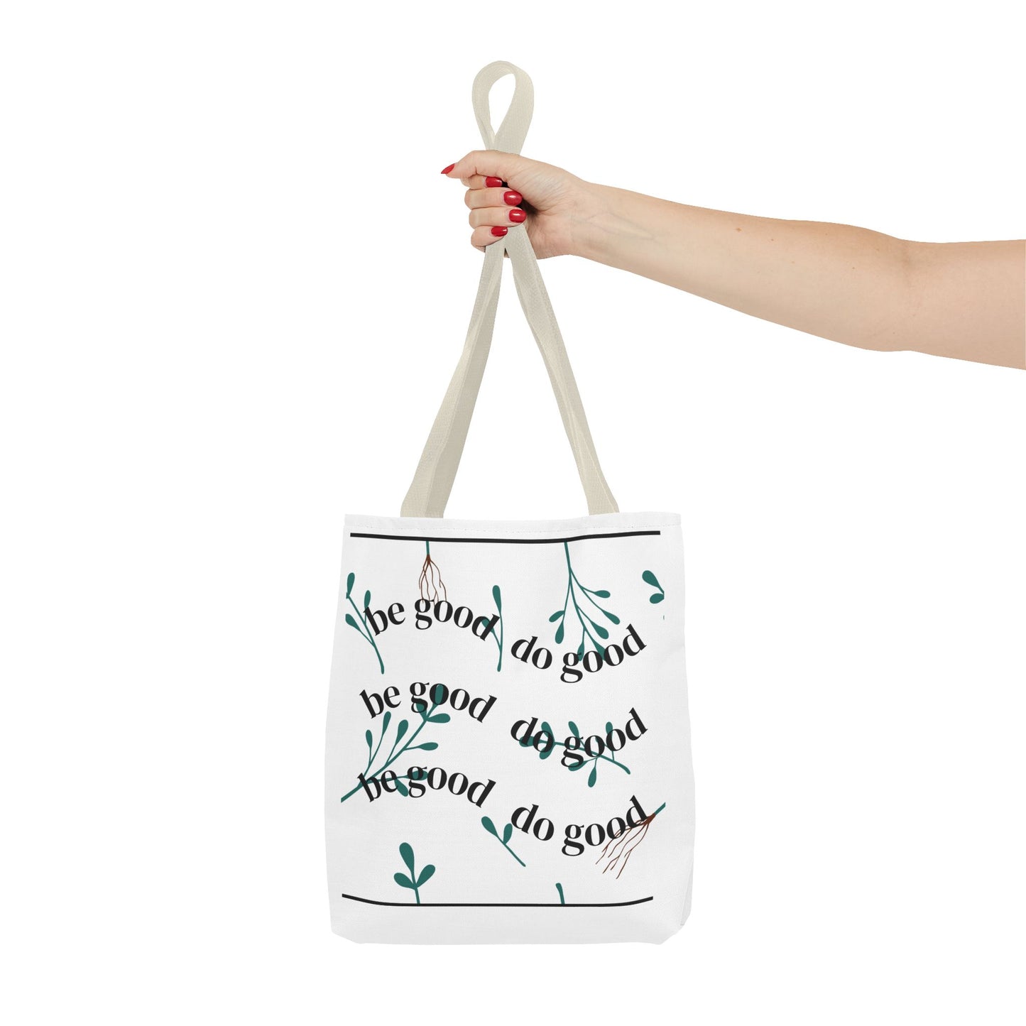 Copy of Be Good Do Good Floral Tote Bag – Inspirational Eco-Friendly Shopper