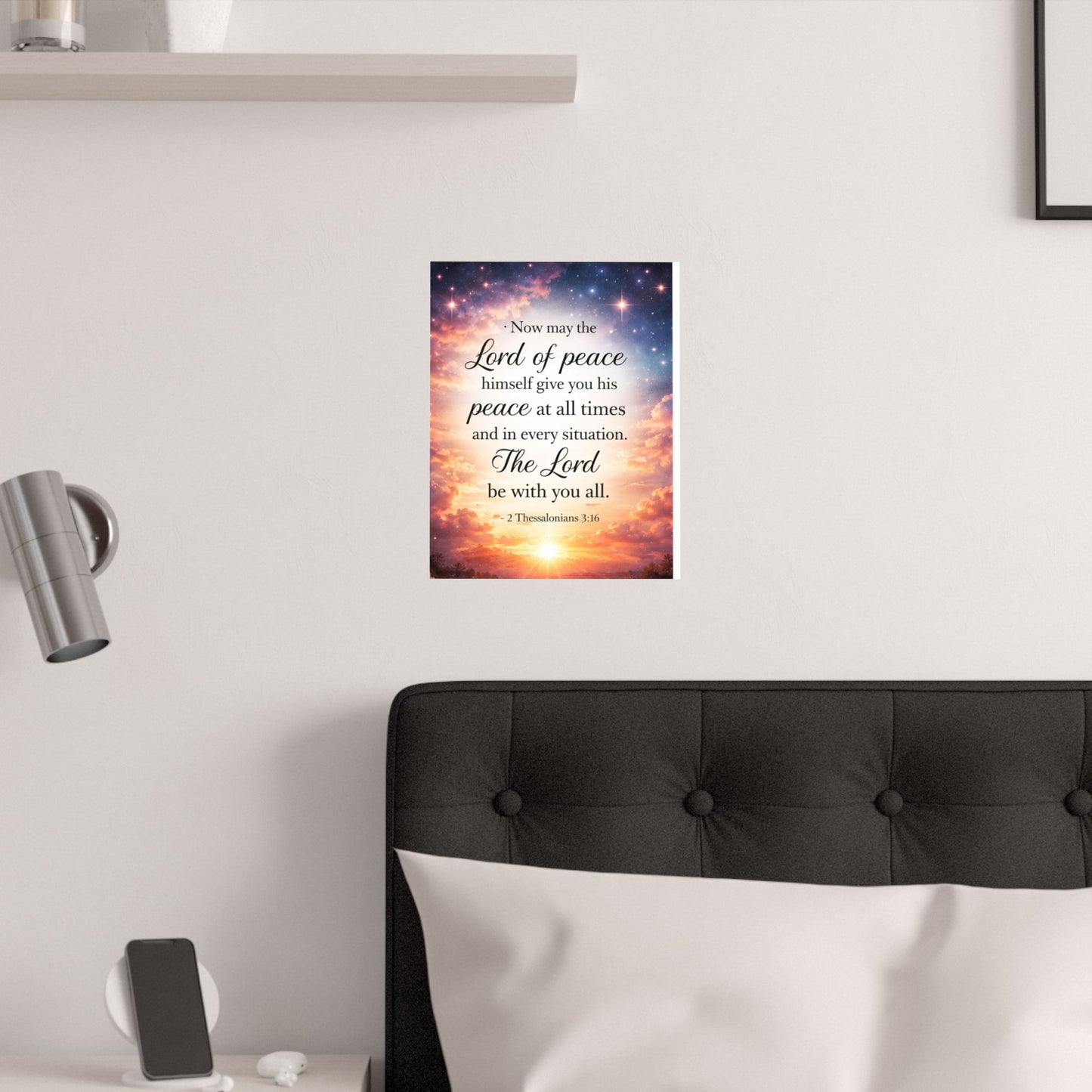 Christian Inspirational Poster — "Now may the Lord of peace..." (2 Thessalonians 3:16)