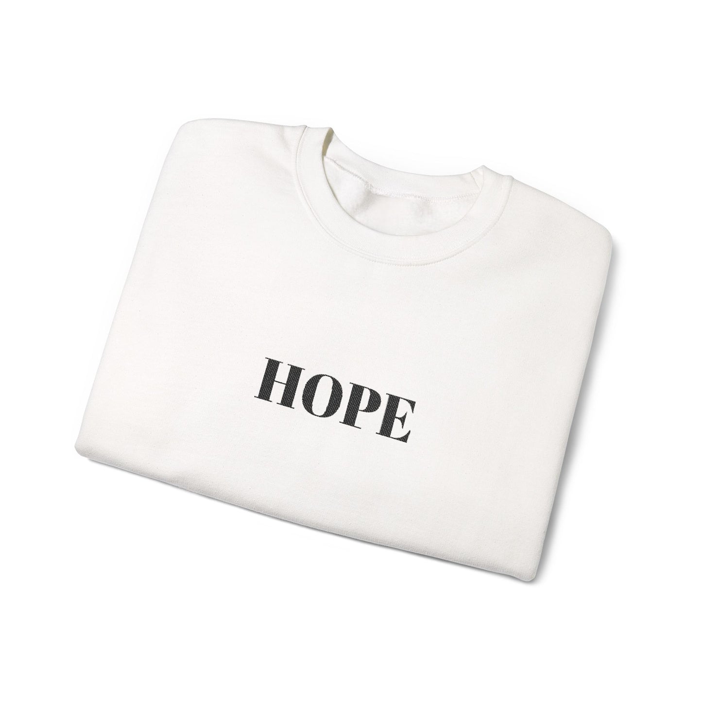 Hope Crewneck Sweatshirt — Minimalist White Comfort Pullover