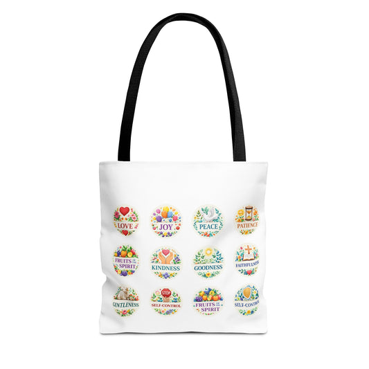 Faith-Inspired Fruit of the Spirit Tote Bag — Joy, Love & Peace Design