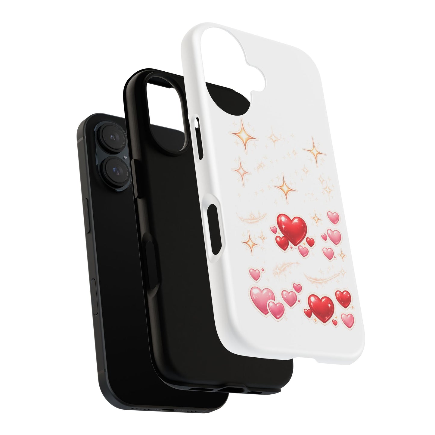 Phone Case - Sparkling Hearts Romantic Protective Cover