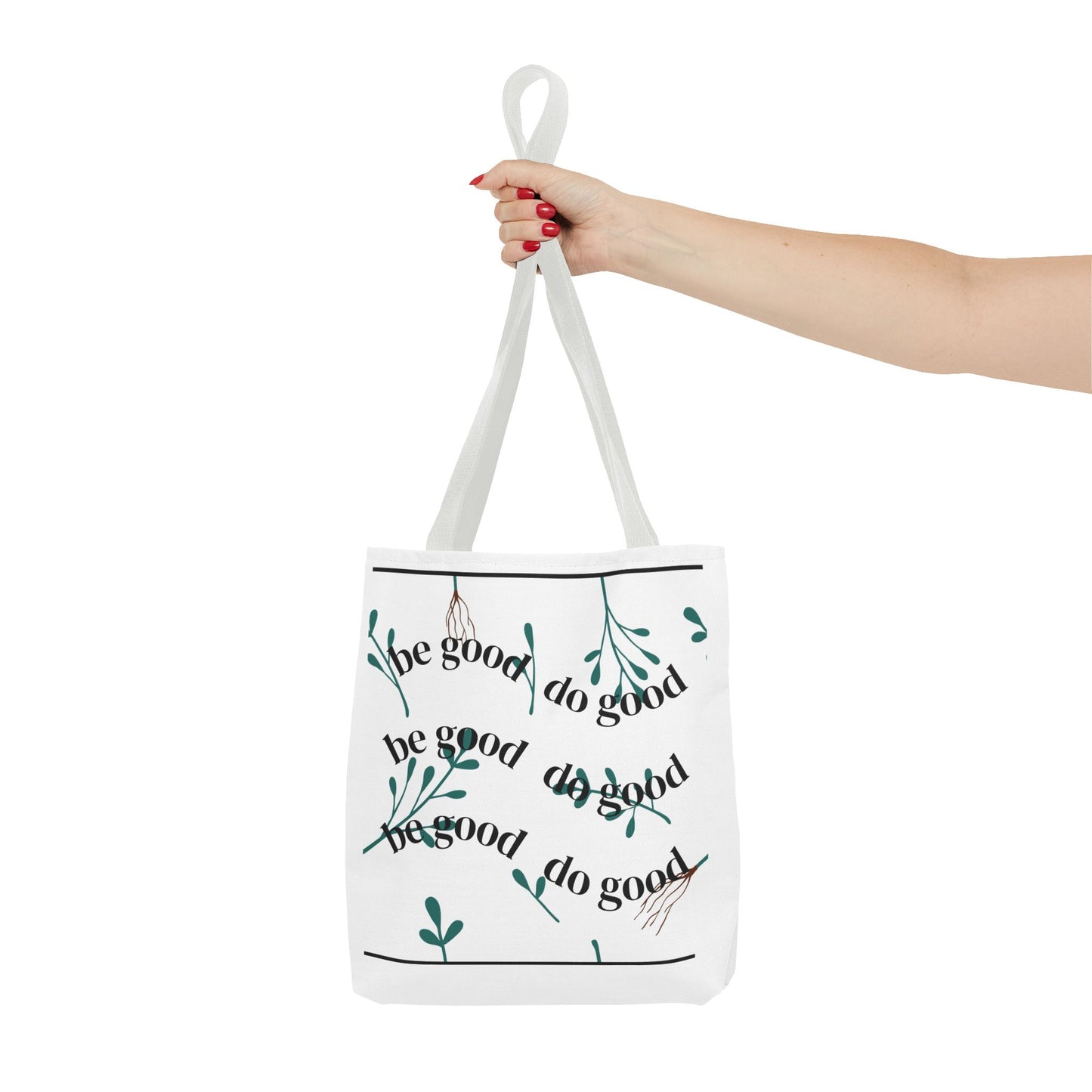 Copy of Be Good Do Good Floral Tote Bag – Inspirational Eco-Friendly Shopper